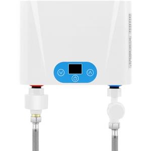 SYNCMH Scaldabagno Istantaneo 5.5KW 220V Scalda Acqua Elettrico Basso Consumo con Controllo a Touch LED, Protezione IPX4 e Anti-Surriscaldamento, Mini Scaldabagno Per Cucina Bagno Doccia