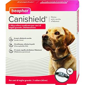 Beaphar Canishield Collare Antiparassitario Large, 65cm, per Cani - Collare Antipulci e Antizecche