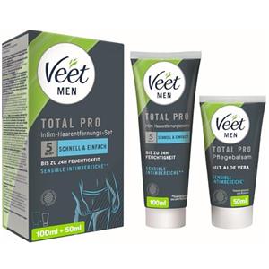 Veet Men Intim-Depilazione - Crema depilatoria per la zona intima, per uomini - Tubo da 100 ml e balsamo per la cura da 50 ml