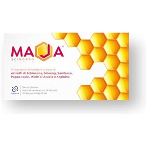 DIGI-PHARM MAJA Pappa Reale Integratore Potente Ricostituente Energia Fisica e Mentale Adulti Bambini Sportivi con Echinacea Miele di Acacia Ginseng Sanbuco Arginina 10 Flaconi Made in Italy