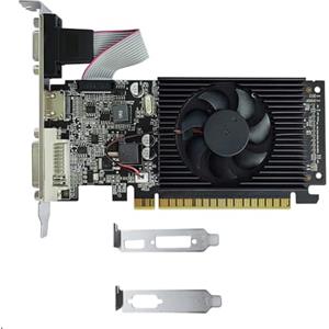 Fangxuee Scheda Grafica GT210 1GB DDR3 64Bit PCIE 2.0 40nm GPU Scheda Video Desktop Compatibile +VGA+DVI con 2 Deflettori