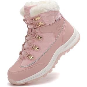 ARRIGO BELLO Stivali Da Neve Donna Invernali Scarpe Da Donna Invernale Trekking Stivaletti Outdoor Casual Camminate Antiscivolo Boot (I Rosa,EU 38)