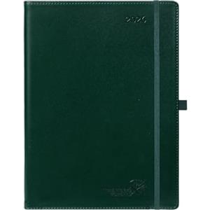 POPRUN (Italian Version) POPRUN Agenda Settimanale 2026 Verticale A4 21x29,7cm, Planner 2026 con Intervalli Di 15 Minuti e Angoli a Strappo, Carta Spessa da 100 GSM, Verde Scuro.