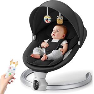 Helangel Sdraietta Neonati Elettrica,Dondolo Neonati Elettrico per bambini con telecomando e wireless per stile di controllo APP fino a 9 kg di peso con imbracatura di sicurezza a 5 punti