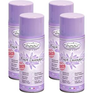 FEI FAN Hygienfresh Deodorante Spray Salvatessuti con Formula Mangiaodori in 13 Fragranze Intense a Lunga Durata, Elimina Cattivi Odori, Utilizzabile su Tutti i Tessuti, 150ml (Fresh Lavender, 4 Unità)