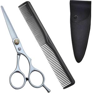 iCovalescent Forbici Parrucchiere Professionali, Premium Forbice Capelli Con Pettine E Caso, Parrucchieri Barbieri Donna, Uomo, Bambino (15.5cm)