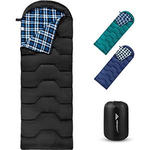 Forceatt Sacco a Pelo 4 Stagioni in Flanella -8°C-15°C, Invernale Resistente All'Acqua, Leggero e Caldo per Adulti - Ideale per Zaino in Spalla