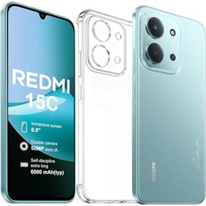 XIAOMI Redmi 15C 4+128GB Smartphone, Display 6.9" HD+ 120Hz, Batteria 6000mAh, Fotocamera 50MP, Processore Octa-Core, Supporta la ricarica rapida da 33 W, Senza Caricatore-Verde menta