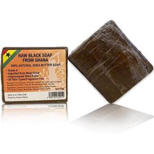Choice of Nature Sapone Nero Africano - 170 g - Saponetta Biologica per Acne, Pelle Secca, Antimacchie, per viso e corpo - con Burro di Karitè, Burro di Cacao e Olio di Cocco