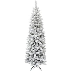 MAURY'S IL NUMERO UNO DEL RISPARMIO Maury's Albero di Natale Sintetico 240 cm Extra Slim Innevato con 957 Rami Folto Effetto Realistico Decorazione Natalizia Realistico
