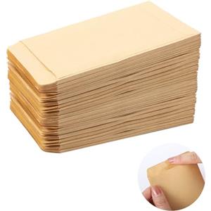 Fyguard 150 Mini Sacchetti Autoadesivi di Carta Kraft 8 x 12 cm per Calendario dell'Avvento, Semi, Monete, Gioielli - Sacchetti Piatti Fai da te per Regalo di Natale