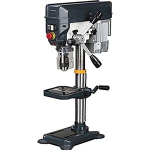 Optimum DQ 18 - Trapano da banco con trasmissione a cinghia trapezoidale, con piano di lavoro inclinabile e girevole, hub di 65 mm, attacco mandrino MK2