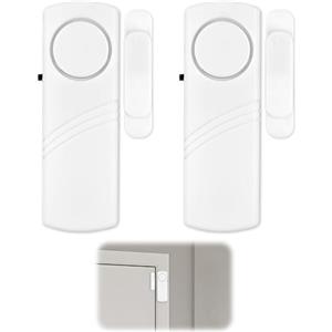 coalwop Sensori di allarme wireless per porte e finestre, kit di sicurezza fai da te, campanello antifurto da 90 dB per casa, ufficio, garage e capannoni di protezione