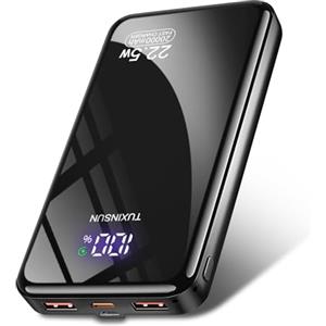 TUXINSUN Power Bank 20000mAh PD3.0 QC4.0 22,5W Powerbank Ricarica Rapida, Ingresso e Uscita USB C Caricatore Portatile Powerbank Con Display LCD per Smartphone smartwatch ecc