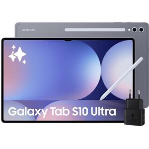 SAMSUNG Galaxy Tab S10 Ultra, Tablet AI, Display 14.6" Dynamic AMOLED 2X, 5G, RAM 12GB, 256GB, 11.200 mAh, Android 14, IP68, Gray, [Versione italiana] 2024, Caricabatterie 45W
