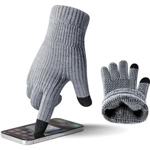 ineepor Guanti Invernali Uomo Donna,Guanti Touchscreen di Alpaca Termica,Guanti in Calda Lana Antiscivolo per Guida Computer Smartphone Lavoro,Guanti Sportivi Anti-Freddo per Sci,Ciclismo,Moto,Corsa