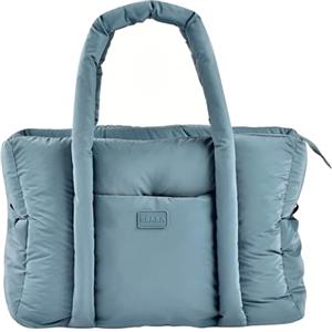 BÉABA Borsa Fasciatoio, Ultra Pratica, 10 Tasche interne ed Esterne, Attacco per Carrozzina Integrato, Fasciatoio Rimovibile, Marsupio Ssolato, Paris Puffy bag, Blu baltico