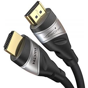 KabelDirekt - Cavo HDMI 10K & 8K, HDMI 2.1 b - Certificato, sviluppato in Germania - 4 m (Cavo 2.1 Ultra High Speed, per PC e console come PS5 e XBO, monitor e TV - nero/argento)