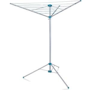 Minky Stendibiancheria rotante portatile autoportante per interni, esterni o campeggio, argento