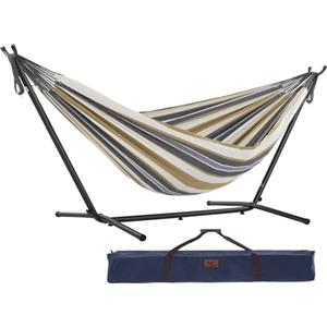 Vivere Do UHSDO8-25 Amaca con Supporto Brasiliana, Cotone, 250 cm, Portata 200 kg Borsa da Trasporto inclu, Luna Doppia, Desert Moon