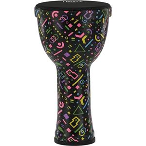 GEWA Liberty Djembé Nestable - Dimensioni (diametro): 8" (20,3 cm), altezza: 16,5" (41,2 cm) - Crazy Neon