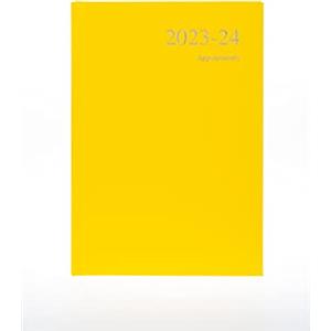 Collins Debden Essentials ESSA51M.45-2324 - Agenda giornaliera 2023-24, formato A5, da metà anno (appuntamenti), da luglio 2023 a luglio 2024, colore giallo, ESSA51M.45-2324
