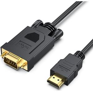 BENFEI Cavo HDMI a VGA 1080P 1,8M, unidirezionale Cavo HDMI sorgente a monitor/TV VGA, Compatibile con laptop PC monitor proiettore HDTV Raspberry Pi Roku Xbox