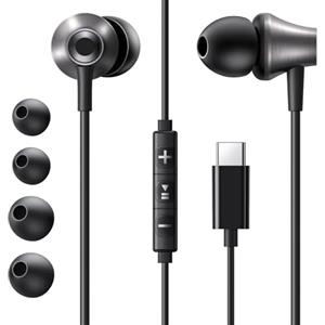 UGREEN Auricolari In Ear USB C HiTune Type C Microfono Isolamento Acustico Controllo del Volume Compatibile con iPhone 16 Plus Pro Max iPad Air Galaxy S24 S23