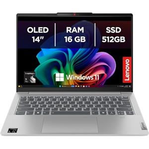 Lenovo IdeaPad Slim 5x Notebook Copilot+PC 14'' WUXGA OLED (1920x1200), Snapdragon X Plus X1P-42-100, Grafica Qualcomm Adreno GPU Integrata, RAM 16GB, 512GB SSD, Windows 11 Home, Cloud Grey