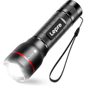Lepro Torcia LED, Potente Professionale, LE2000 Piccola con 5 Modalità, IPX4 Impermeabile, Zoomabile, Torcia Portatile per Campeggio Pesca Trekking Emergenza- Alimentato a Batteria