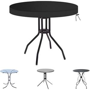 OFFCUP Copertura Tavolo Esterno Impermeabile 420D Oxford Copertura per Tavolo Rotondo da Giardino Anti-UV Antivento Telo Copritavolo Copri per Tavolo Giardino, Ø 106 x 10 cm