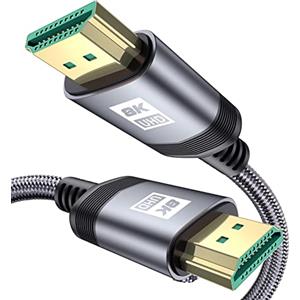 MAXGROUP Cavo HDMI 8K 1.5M, HDMI 2.1 su HDMI Cavo 8K @120Hz Alta Velocità Supporta audio 3D/Ritorno Video UHD 2160p Compatibile con Roku,Video 4K,Blu ray, PS5/PS4,Xbox/Fire TV