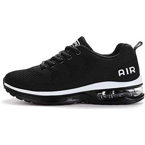 Fexkean Uomo Donna Scarpe da Ginnastica Sportive Sneakers Running Basse Basket Sport Outdoor Fitness Respirabile Mesh(A35White43)