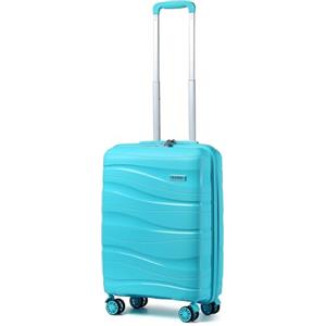 KONO Valigia Trolley Piccolo 35,5cm Valigie da Viaggio Cabina Rigida Polipropilene Leggero Borsa da Toilette (Arancione)