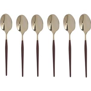 KASANOVA Set 6 cucchiaini bordeuax champagne Luxy