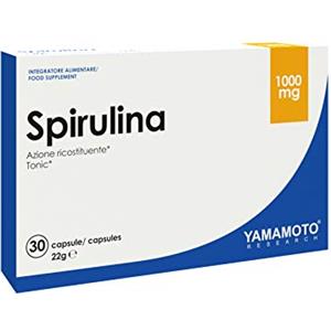 YAMAMOTO RESEARCH, Spirulina 1000mg 30 Capsule, Integratore Alimentare con Aminoacidi, Minerali, Vitamine e Acidi Grassi Essenziali, Azione Antiossidante, Sostiene il Sistema Immunitario