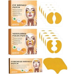 Utapossin Patch Antirughe Set da 3 Pezzi, Cerotti Antirughe Fronte, Cerotti Per Pieghe Nasolabiali, Cerotti Antirughe Nastro, Facial Mask, Riduce la Comparsa di Rughe e Linee sotto Gli Occhi