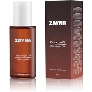 ZAYNA Olio di Argan Puro Bio 100 ml | Capelli, Viso e Corpo | 100% Spremuto a Freddo dal Marocco | Dermatologicamente testato | Ricco di Vitamina E | Imbottigliato in Svizzera