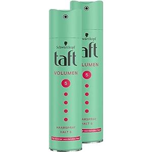 Taft Spray per capelli volume, grado di tenuta 5 (250 ml), styling spray dà volume e tenuta dei capelli fini, senza siliconi fino a 24 ore, 2 x 250 ml