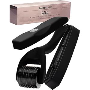 Kohliti Dermaroller | nero opaco | aghi in titanio 0,5 mm | Dermaroller per una crescita più densa di barba e capelli e carnagione uniforme