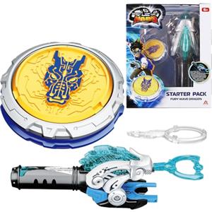 INFINITY NADO Trottola con Lanciatore Magnetico e Anello in Metallo, Giocattolo per Bambini dai 5 Anni in su, Starter Pack - Fury Wave Dragon