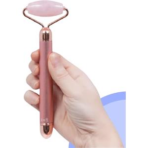 Wonder Pro WP Rullo massaggiatore di giada, massaggiatore vibrante in giada per viso e collo, rullo viso anti-rughe