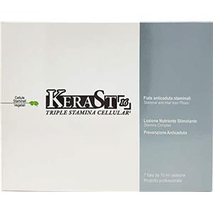 Italia Cosmesi Linea Professionale Lozione Anticaduta per Capelli Con Triple Cellule Staminali Vegetali alla KeraSt 7 Fiale