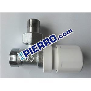 Arteclima KIT DA COMPORRE di testa termostatica - valvola - ogiva - detentore (Valvola squadra 3/8 multistrato rame pex)