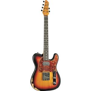 EKO GUITARS - TERO RELIC Chitarra Elettrica Serie Original finitura Relic, Corpo in Pawlonia, manico in Acero Roasted e tastiera 24 tasti in Resina, Colore Sunburst