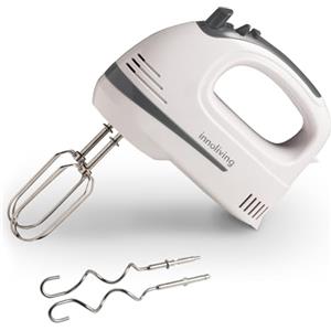 Innoliving Sbattitore Elettrico INN-882/INN-883, 6 Velocità Regolabili, Fruste in Acciaio Inox, Funzione Turbo, Design Compatto, Ideale per Impasti, Montare Panna e Uova, Tasto Eject (INN-882)
