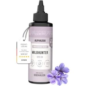 alphazoo MilbHunter Spot-On per gatti 100 ml - Protezione naturale contro gli acari dell'orecchio, acari e acari della sepoltura - Cura della pelle e sollievo dal prurito