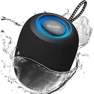 oraolo Cassa Bluetooth Portatili con Luci RGB, Speaker Bluetooth 5.3, Altoparlante Portatile, 30 Ore, Impermeabile IPX7,Speaker da Esterno per Doccia, Viaggi, Sport, Feste, Ciclismo