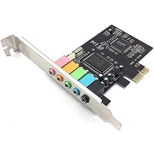 Sujurio Scheda audio interna 5.1 per 10 con staffa a basso profilo, PCI-E stereo 3D, chip CMI8738 32/64 bit scheda audio PCI