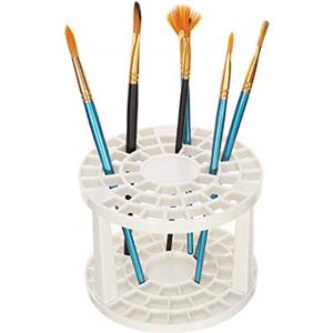 atnight - Porta pennelli da Pittura, 49 Fori, Organizer per pennelli da Trucco, Portatile, in plastica, per Studio, Ufficio, casa, Viaggio